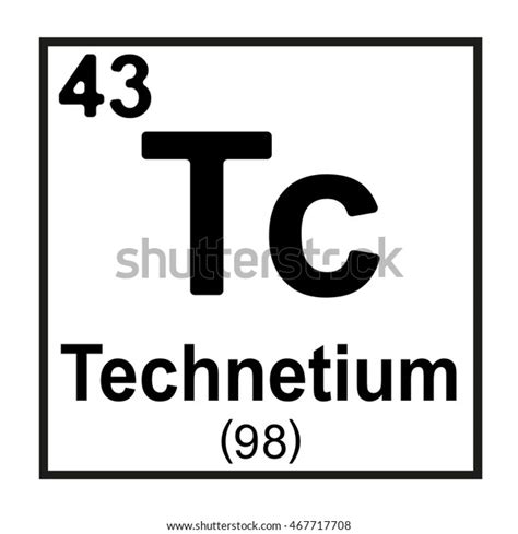 Periodic Table Element Technetium Stock Vector (Royalty Free) 467717708