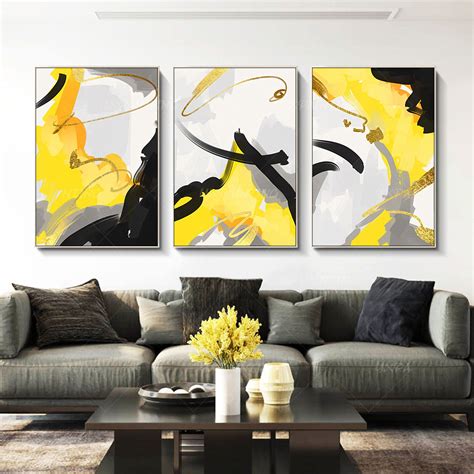 Yellow Abstract Wall Art - BREWTC