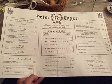 peter luger great neck lunch menu - Shag Weblogs Photographic Exhibit