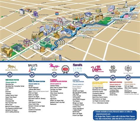 Las Vegas Strip Hotels and Casinos map - Ontheworldmap.com