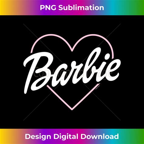 Barbie - Logo Heart Long Sl - Deluxe PNG Sublimation Downloa - Inspire Uplift