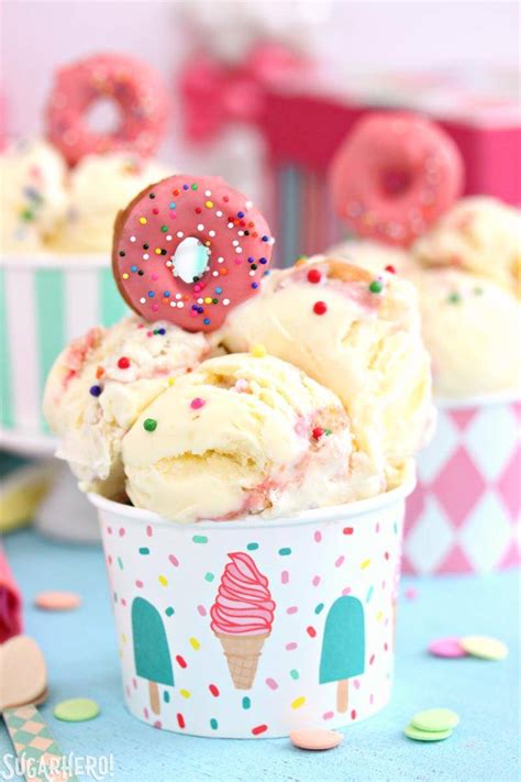 Doughnut Funfetti Ice Cream - SugarHero