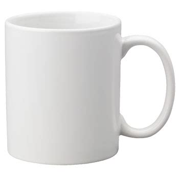 11 oz stoneware coffee mug - white