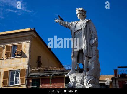 Cristoforo Colombo statue Santa Margherita Ligure Ligury Italy Stock Photo - Alamy