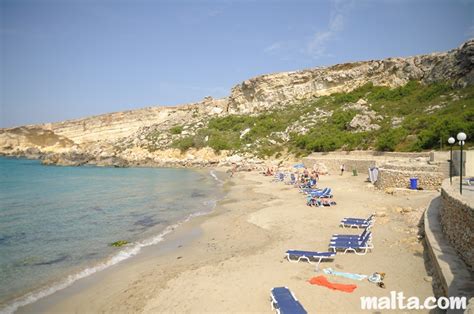 Paradise Bay sandy beach-crystal clear waters in North Malta