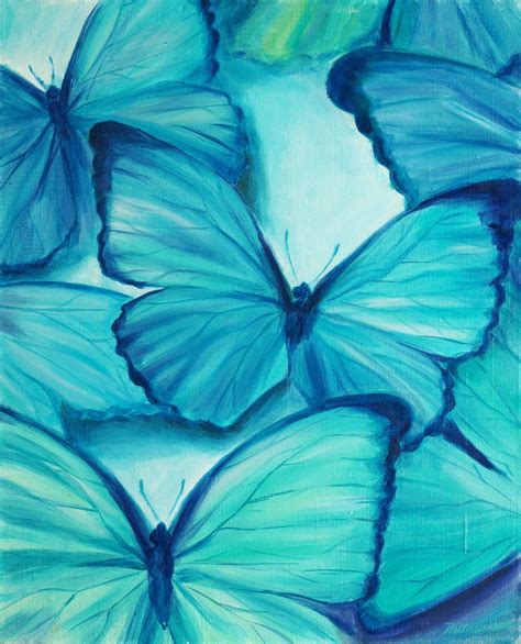 Oil Original Painting Butterfly MоrfoHome decorwall