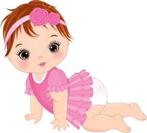 Download Cute Baby Girl Vector Clipart (#1284305) - PinClipart