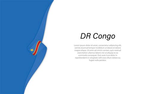 Wave flag of DR Congo with copyspace background 36449294 Vector Art at Vecteezy