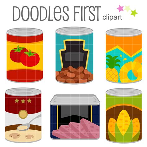 Canned Food Clip Art Set – Daily Art Hub // Graphics, Alphabets & SVG