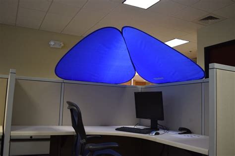 Shield your Workspace | Open office design, Overhead lighting, Open office