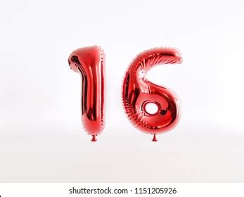 Red Number 16 Made Inflatable Balloon Stock Illustration 1151205926 | Shutterstock