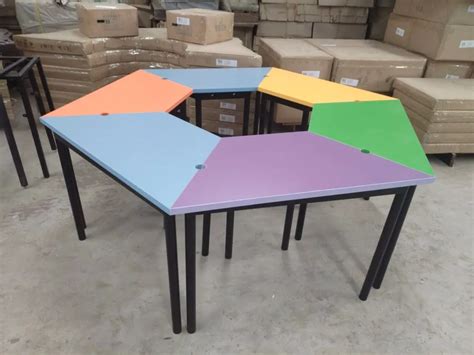 Colourful Classroom Table Activity Tables Trapezoid Desk - Buy Trapezoid Desk,Classroom Table ...