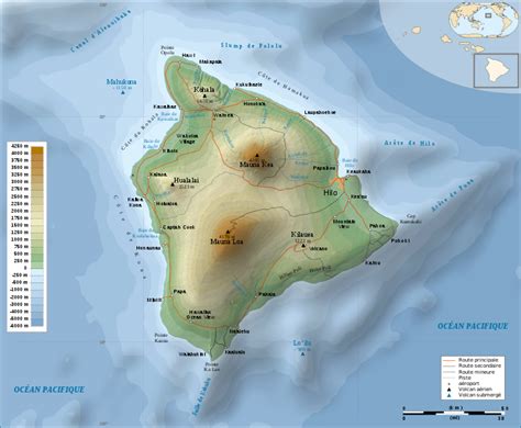 Map Analysis: Map Catalogs: Topographic map of Hawaii: Elevation