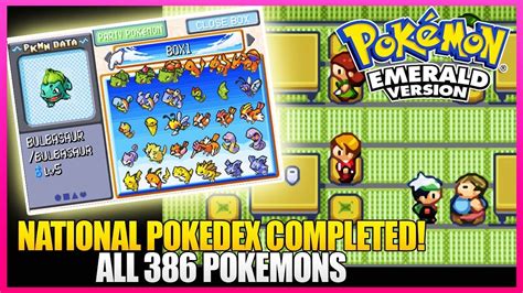 Pokemon Emerald - National Pokedex Completed All 386 Pokemons - YouTube