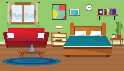 Cartoon Bedroom Background Vector Art, Icons, and Graphics for Free Download