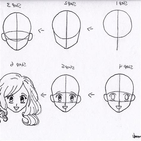 Step By Step Drawing Anime Faces at GetDrawings | Free download