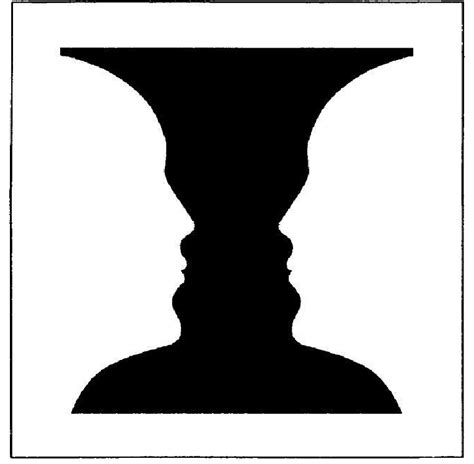 Rubin's vase (sometimes referred to as "The Two Face, One Vase... | Download Scientific Diagram