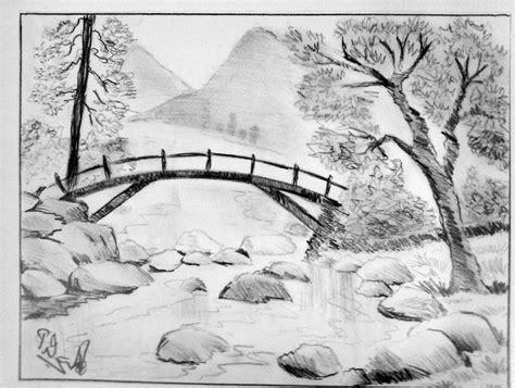 Pencil Sketch Scenery at PaintingValley.com | Explore collection of Pencil Sketch Scenery