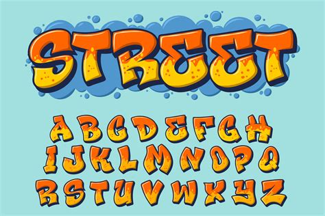 Alphabet Street Graffiti text vector Letters 12975264 Vector Art at ...