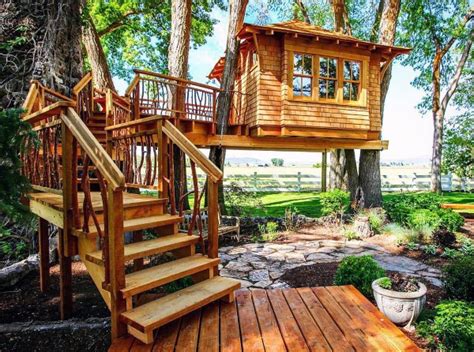 60 Best Treehouse Ideas - Wooden Wonder Designs | Casas de troncos, Casas con estructura de ...