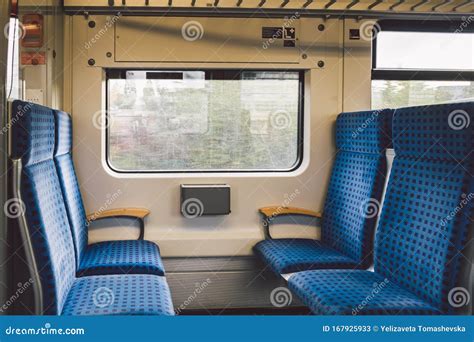 Inside The Wagon Train Germany, Dusseldorf. Empty Train Interior ...