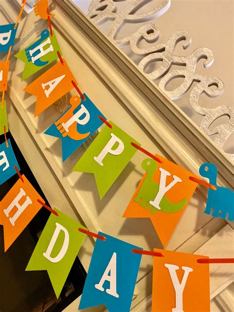 Dinosaur Birthday Banner Dinosaur Birthday Decorations - Etsy