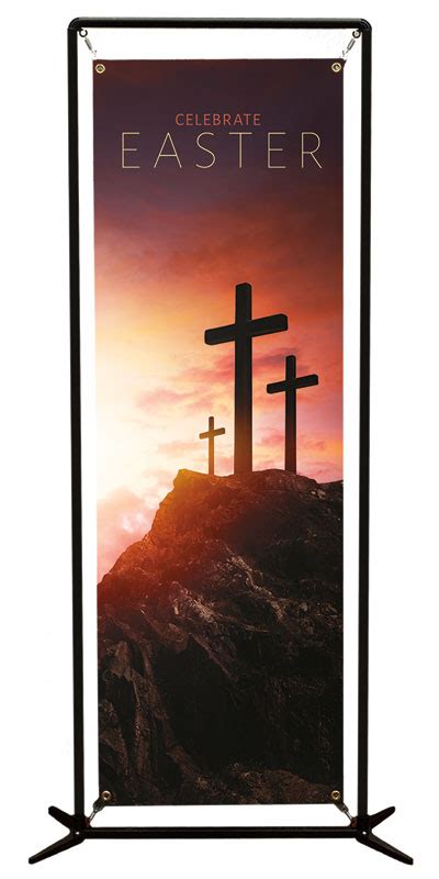 Easter Crosses Hilltop Banner - Church Banners - Outreach Marketing