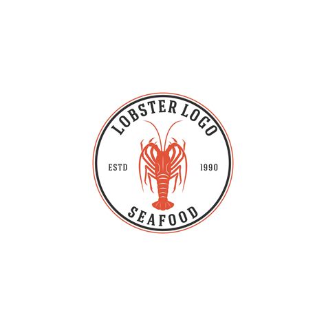 Vector red lobster logo template Separate on white background 2412716 ...