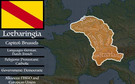 A map I made of if Lotharingia didn't collapse and survived to the present day. : imaginarymaps