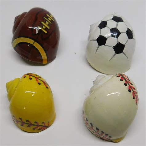 Sports Balls Painted Hermit Shells - North Florida Shells