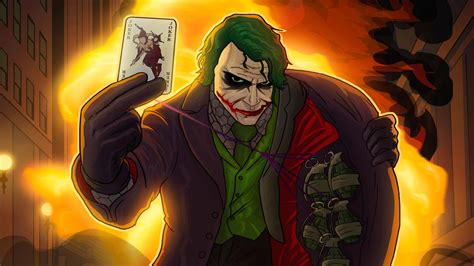 Joker The Dark Knight Art Wallpaper,HD Superheroes Wallpapers,4k Wallpapers,Images,Backgrounds ...