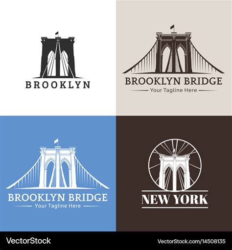 New york brooklyn bridge Royalty Free Vector Image