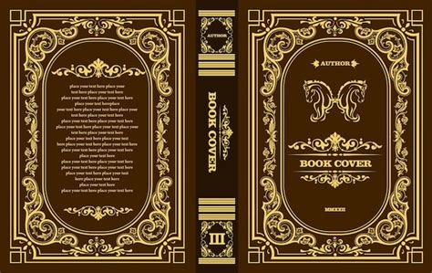 Premium Vector | Old book cover design elements Color vector illustration