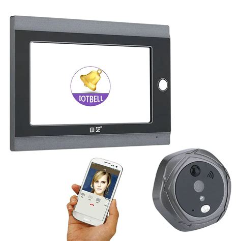 720P WiFi Wireless Digital Peephole Door Viewer 7inch Front Video Door ...