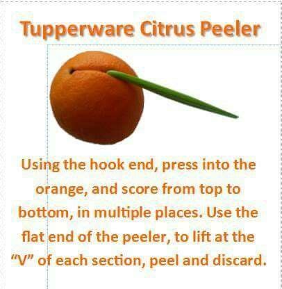 Tupperware Citrus Peeler Instructions