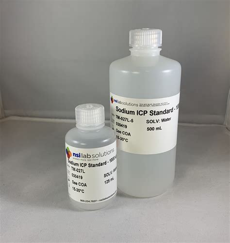 Sodium - Water #TM-027L - NSI Lab Solutions