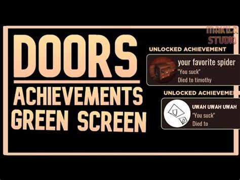 Roblox Doors : Achievements/Badge Green Screen Free to use! (EP1) - YouTube