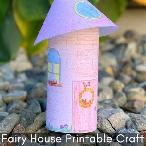 Fairy House Craft Project for Kids with Free Printable Template