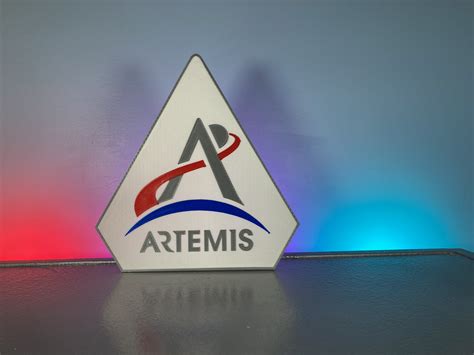 3D Printed Set of Artemis Mission Logo Display for Desk or - Etsy