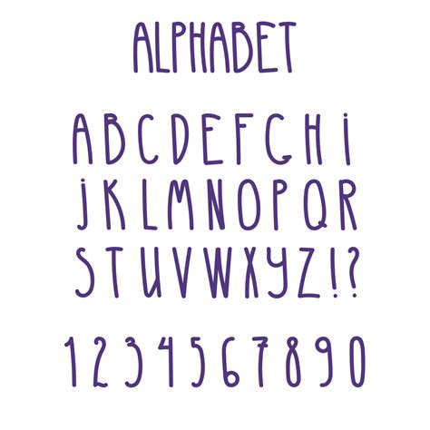 Ink Free Handwriting Font Regular Style Alphabet Letters Vector Art ...