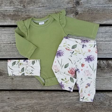 Olive Green Baby Clothes - Etsy