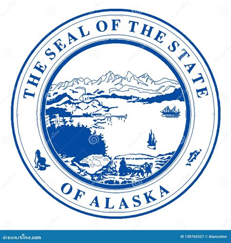 Seal of the State of Alaska Stock Illustration - Illustration of states, drawing: 130765527