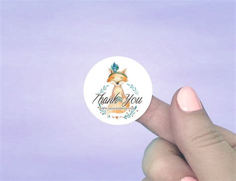 Custom Thank You Stickers 60 Pcs 1 1/2 Circle - Etsy