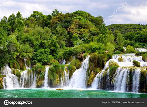 Skradinski Buk Waterfall Krka National Park Dalmatia Croatia Europe ...