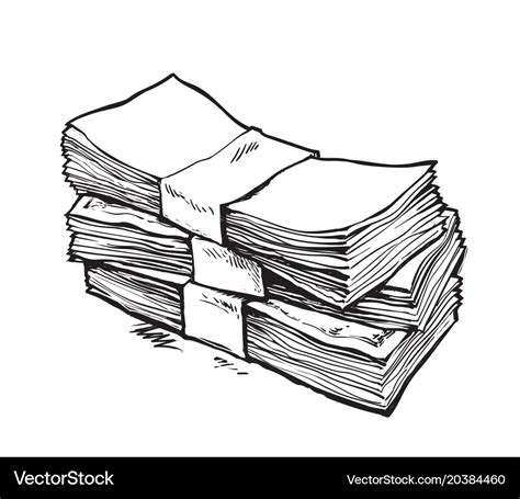 Stack of money Royalty Free Vector Image - VectorStock