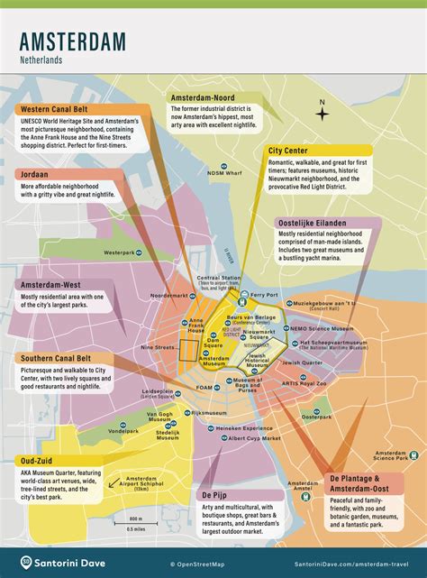 AMSTERDAM MAP - Central Amsterdam, Neighborhoods, and Canals