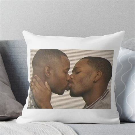 "Two Black Men Kissing Meme" Throw Pillow for Sale by Meme Soundboard ...