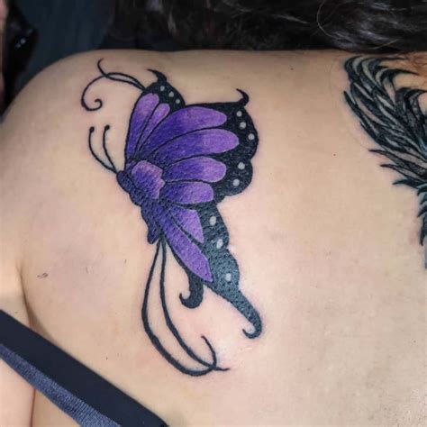 Purple Butterfly Tattoo