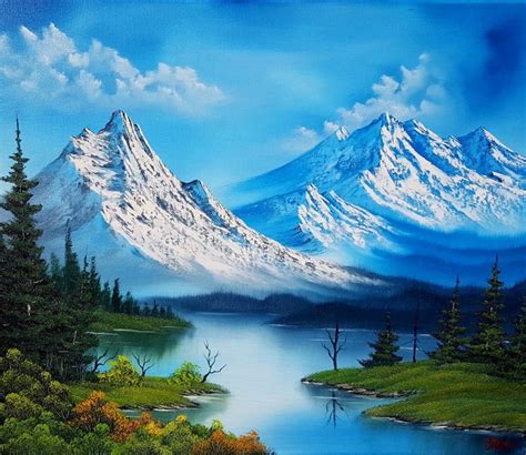 Pin by Yzrid on Funny | Landscape paintings, Landscape art, Bob ross ...