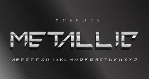 Metallic Font Vector Art, Icons, and Graphics for Free Download